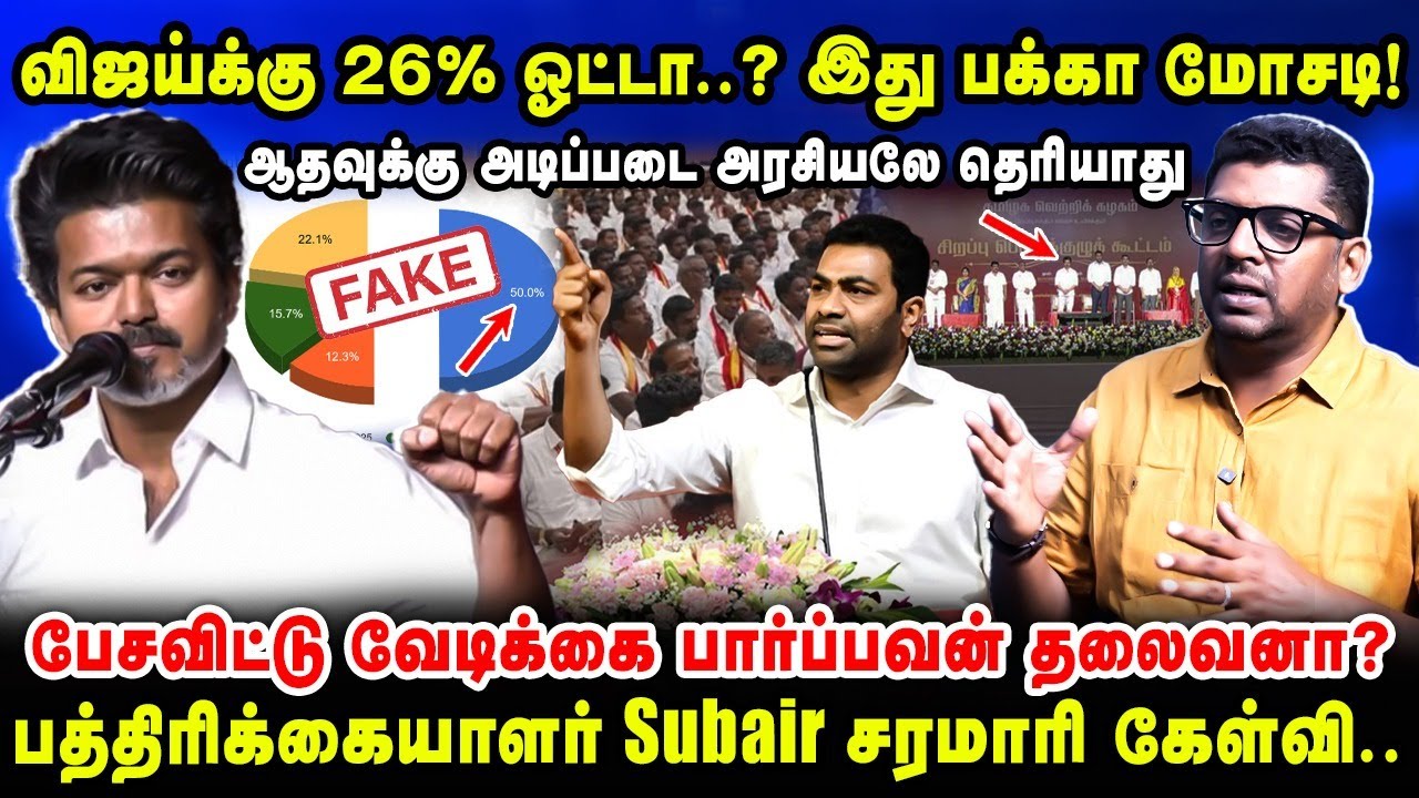 விஜய்க்கு 26% ஓட்டா..? இது பக்கா மோசடி! | ஆதவுக்கு அடிப்படை அரசியலே தெரியாது | Subair Interview