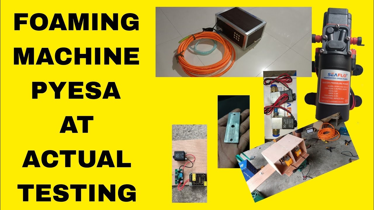 foaming machine ,pyesa at actual testing.
