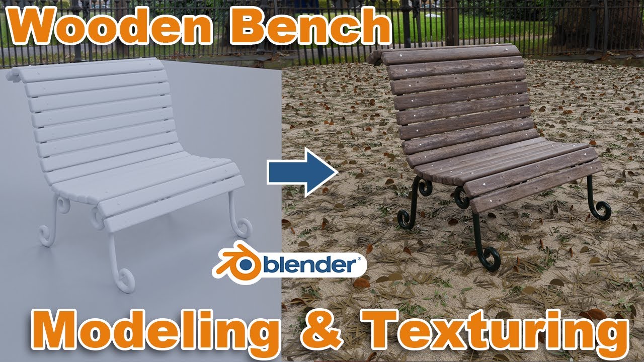 Blender Tutorial || Wooden Bench Modeling & Texturing || 2.90