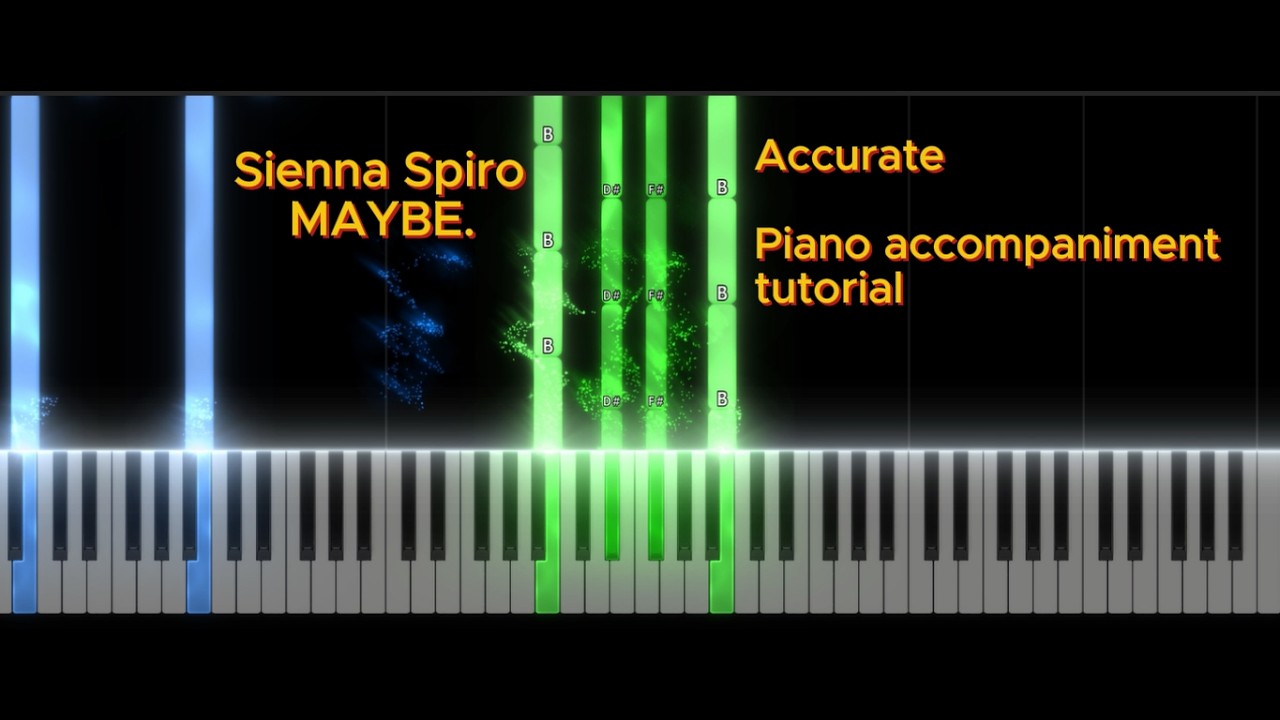Maybe – Sienna Spiro Accurate Piano Accompaniment Tutorial (Synthesia Style)