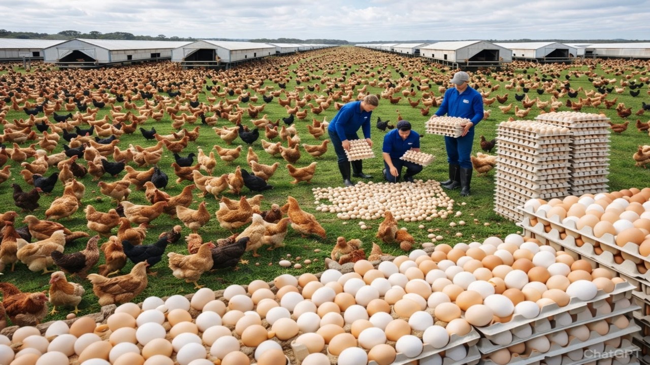 Como bilhões de ovos são produzidos todos os dias nas mega fazendas de galinhas