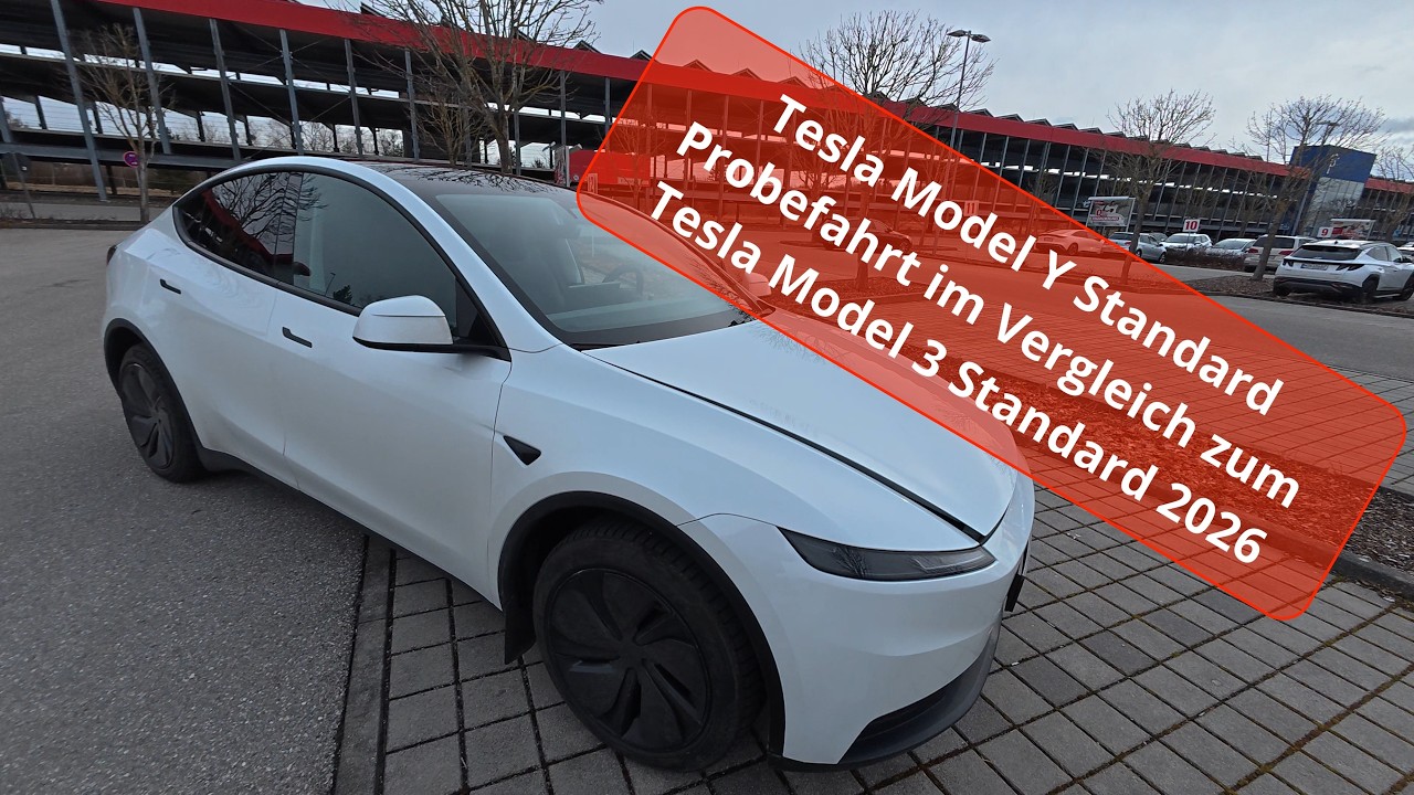 Tesla Model Y Standard - Probefahrt im Vergleich zum direkt davor gefahrenen Model 3 Standard 2026