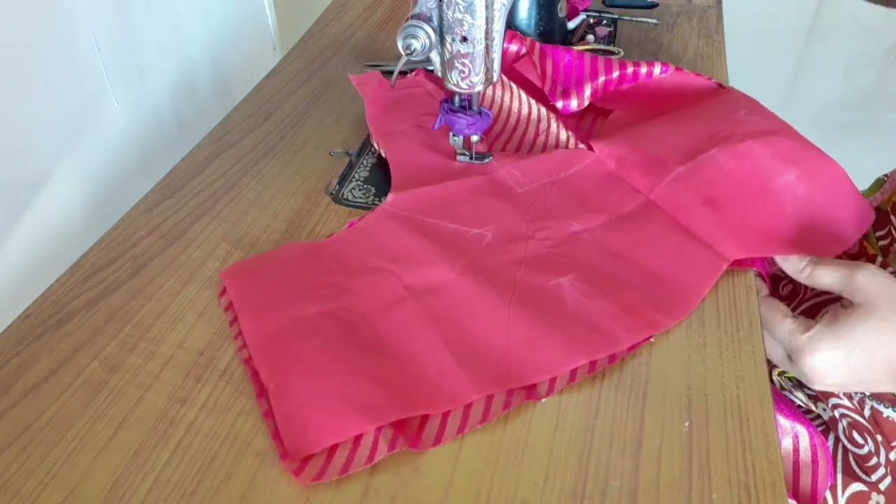 Back  open and front queen neck designer blouse stitching easy method #subscribe  #like #comment