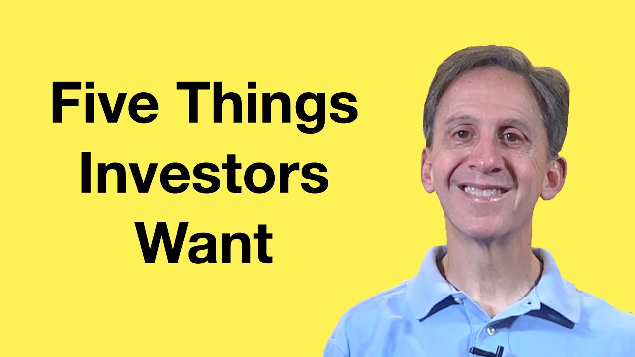 Five Things Startup Investors Want To Do
