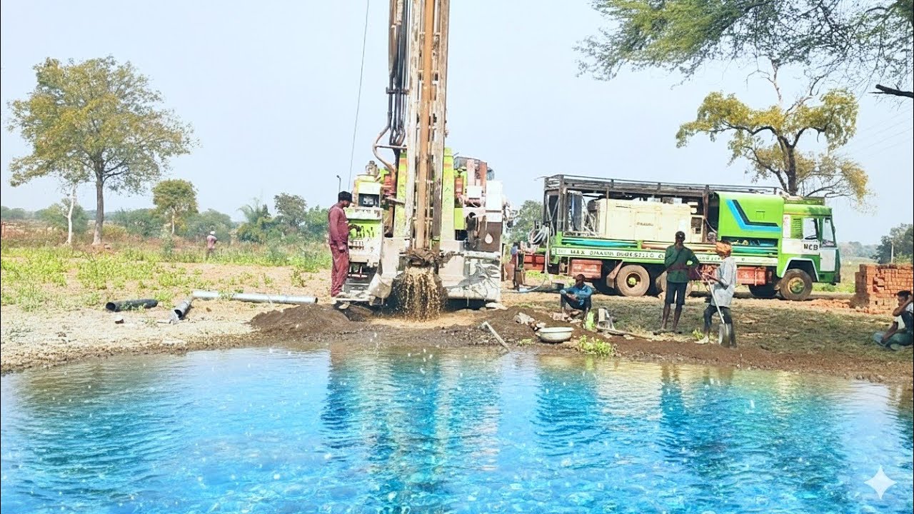 Boring and boring 10hp motor borewell drilling 