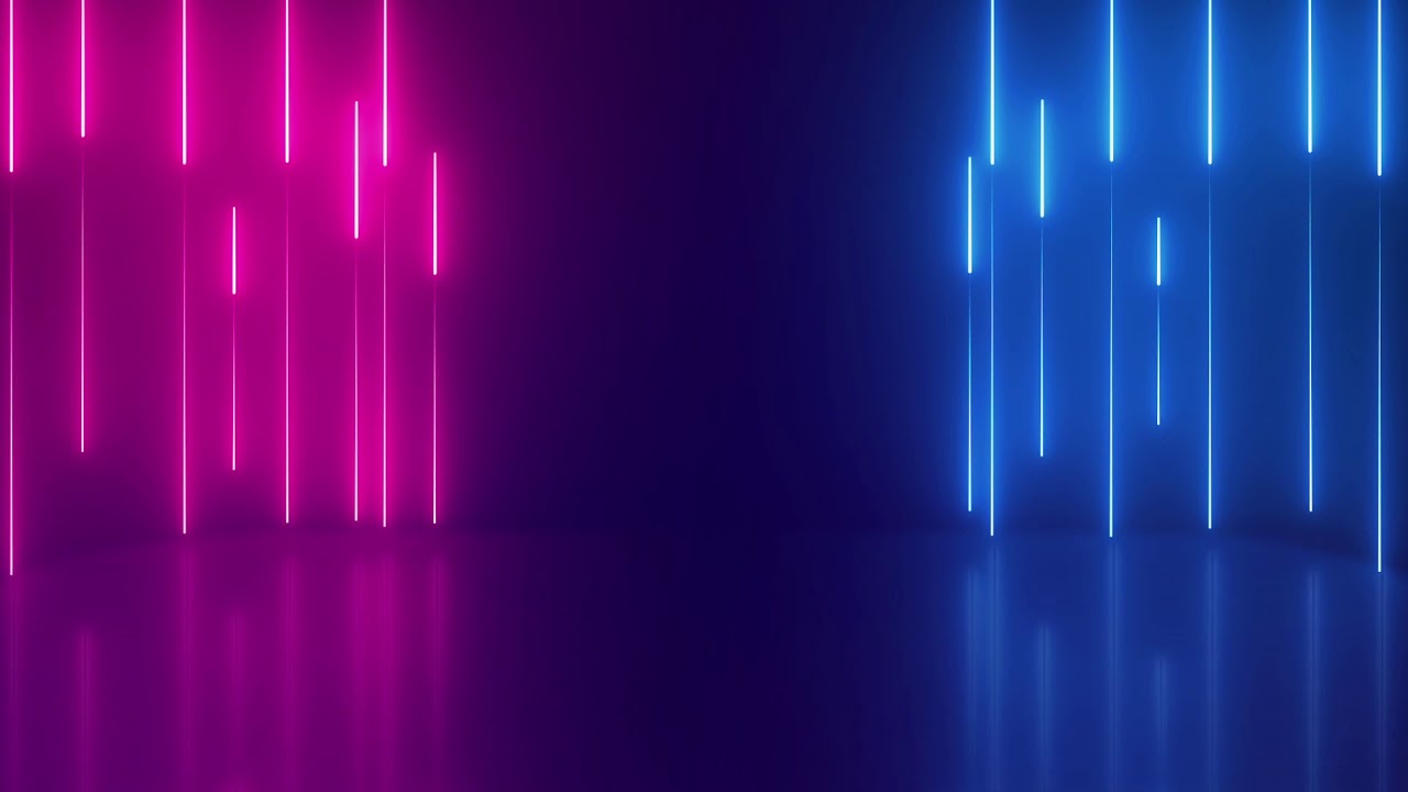 No Copyright Vertical Glowing Neon Lights Stage Loop Animated Background - Motion Made