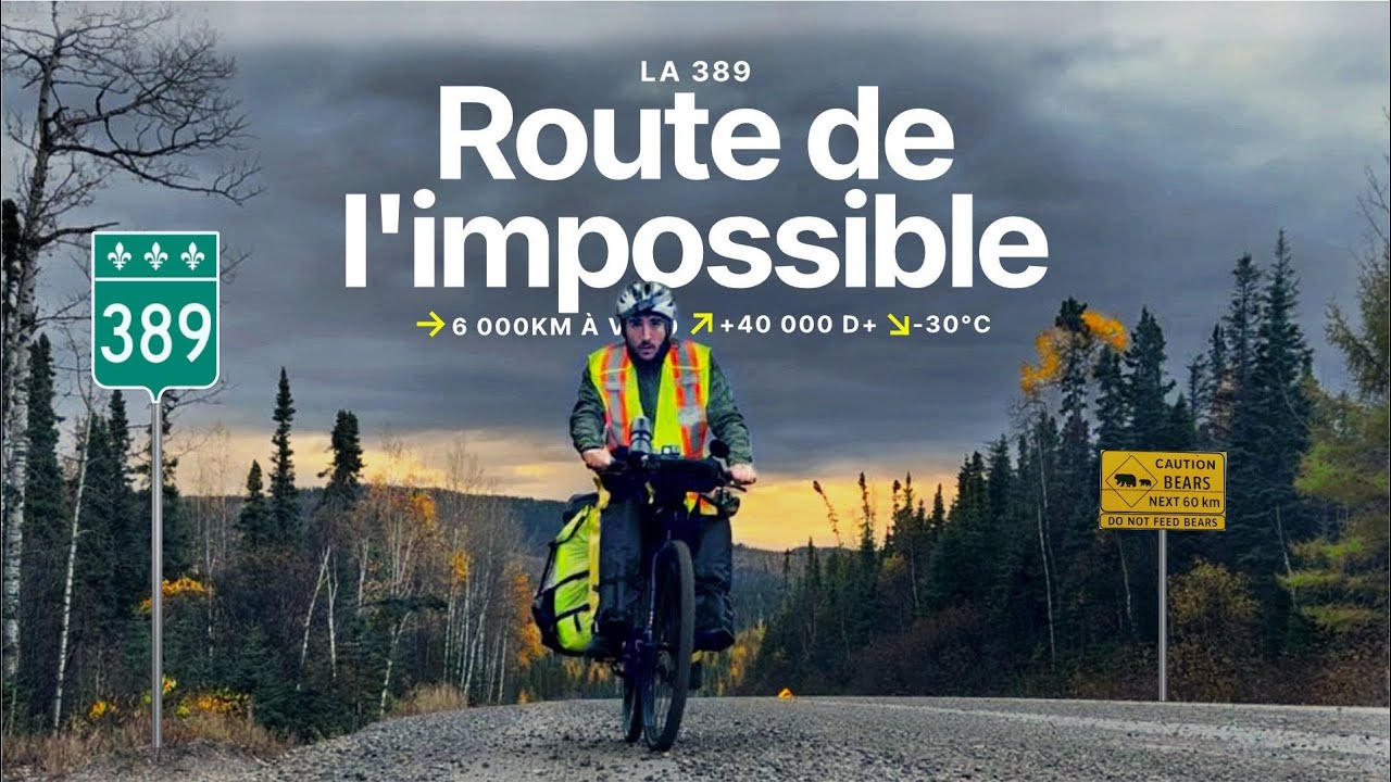 LA ROUTE 389 À VÉLO : MON PLUS GRAND DÉFI DE BAIE COMEAU À FERMONT ( PARTIE 1/2 )