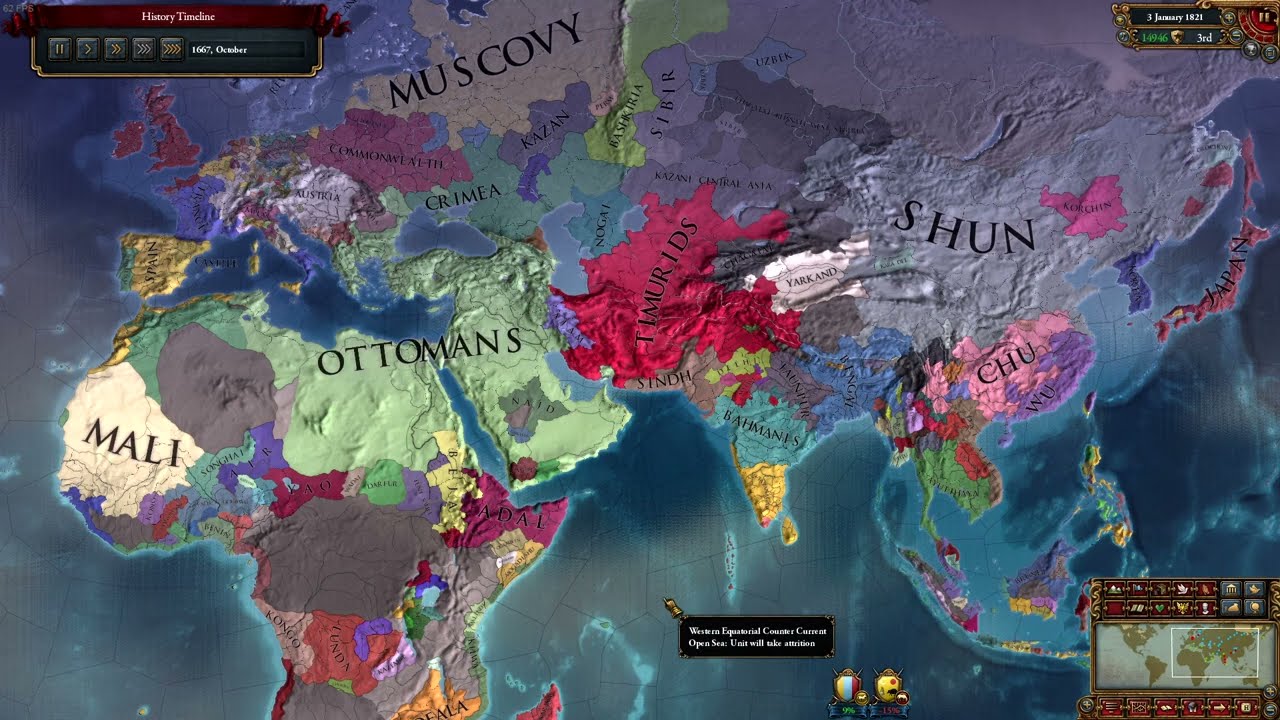 EU4 Pre-Domination DLC Ottoman Timelapse