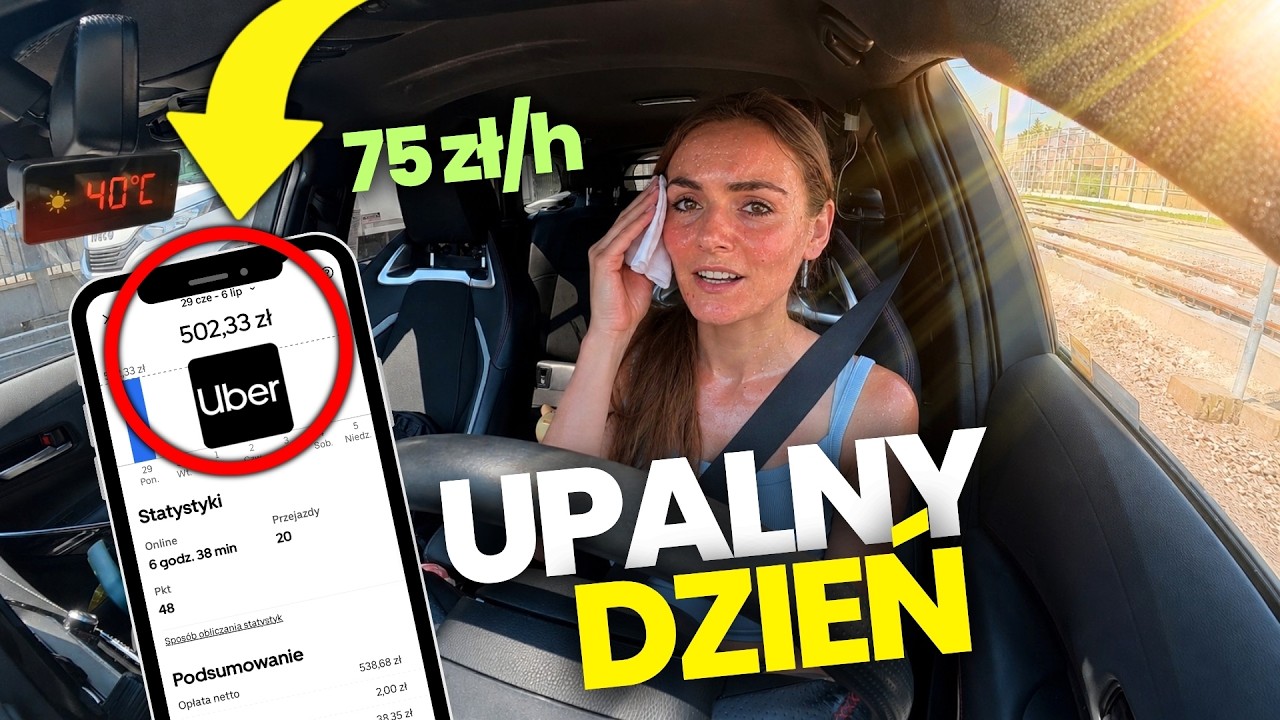 REKORDOWA TEMPERATURA I REKORDOWE ZAROBKI NA UBERZE