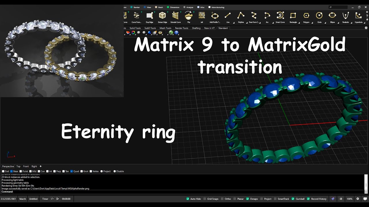 MatrixGold Eternity ring