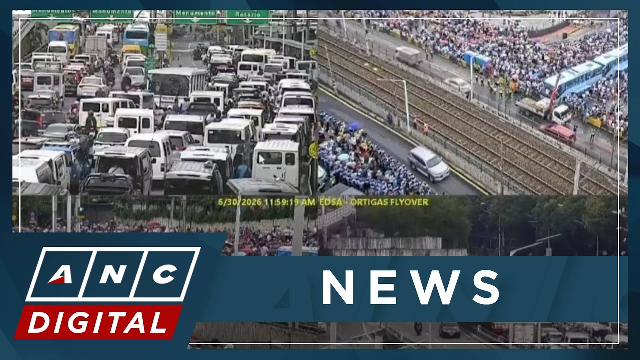 LOOK: EDSA traffic paralyzed due to massive anti-corruption rally | ANC