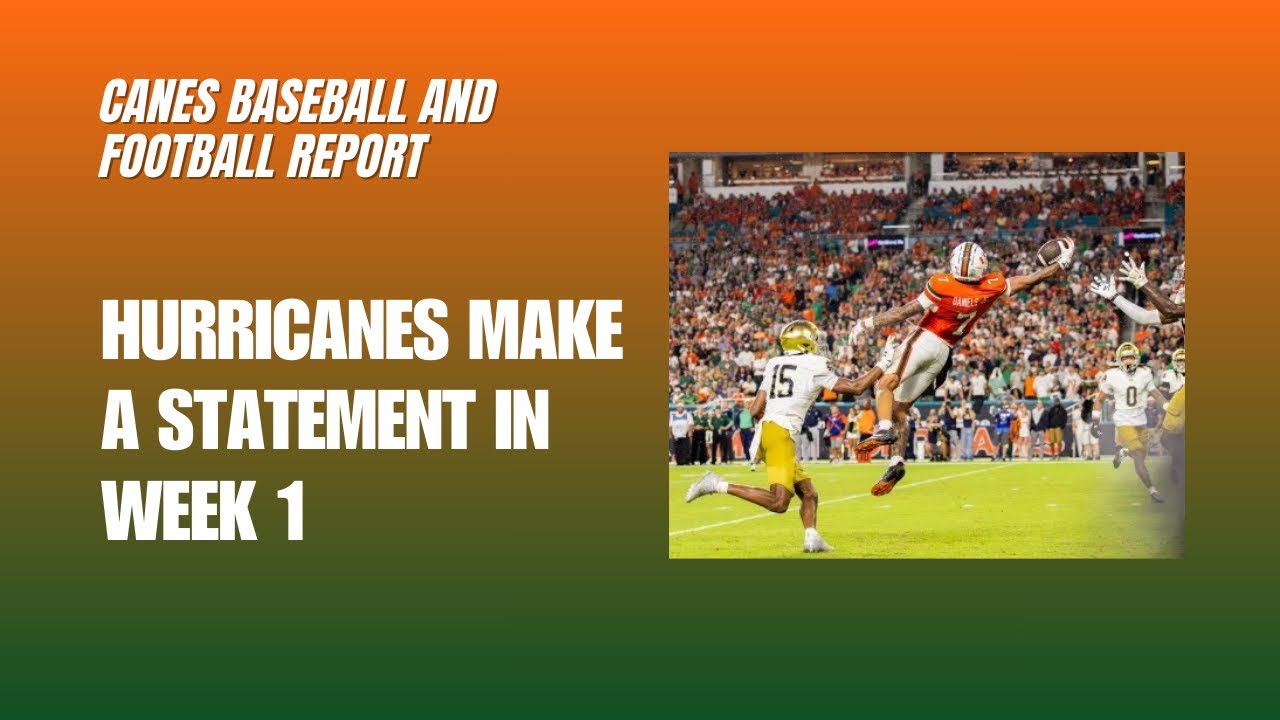 Miami Hurricanes Defeats Notre Dame, 27-24 - Week 1 REACTION