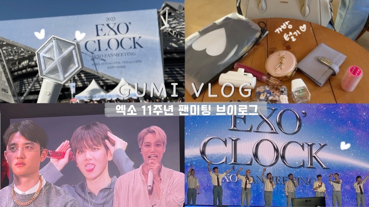 (재업)네 엑소봐야 심장이 뜁니다. (엑소 11주년 팬미팅 브이로그, 엑소엘 덕질 브이로그) ㅣ 구미로그
