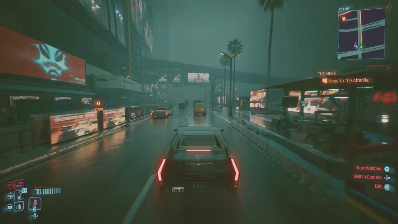 Cyberpunk 2077 | Rainy Drive in Night City | PS5 4K HDR Gameplay