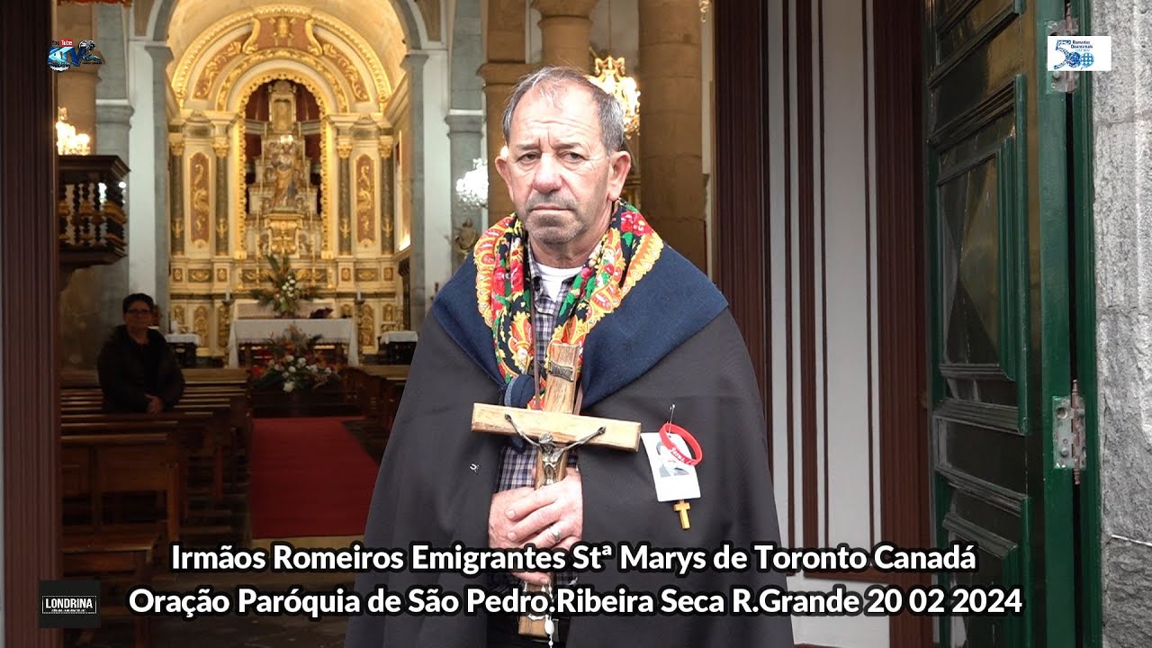 Irmãos Romeiros Emigrantes Stª Marys de Toronto Canadá Oração na Paróquia São Pedro R,Seca R Grande