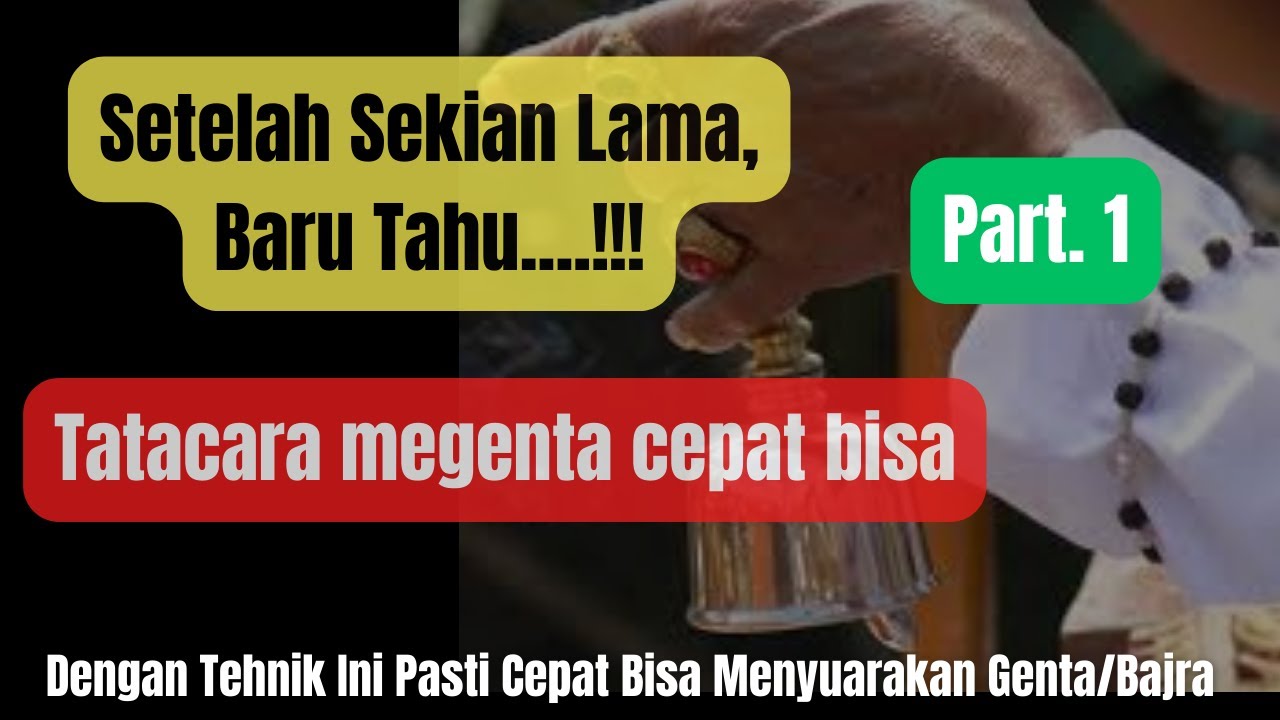 Cara Megenta agar cepat bisa, bahkan ada yang sehari saja sudah bisa. PART. 1