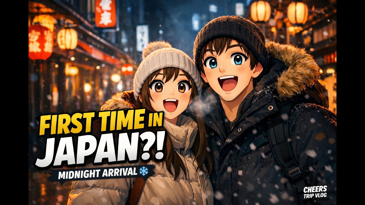 FIRST TIME IN JAPAN! 🇯🇵 Arriving in Tokyo at MIDNIGHT ❄️ (Asakusa Vlog Ep.1)