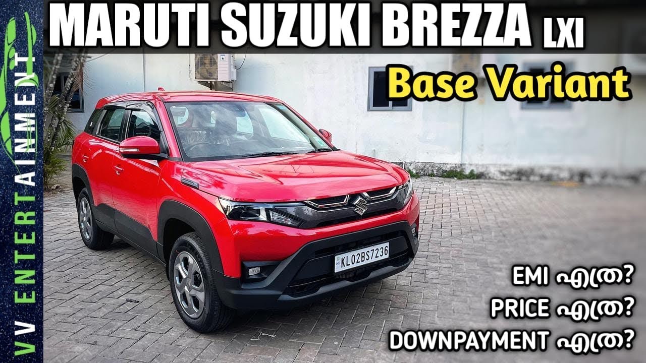 Maruti Suzuki Brezza LXI Base Variant Detailed Malayalam Review // Price // EMI // Features
