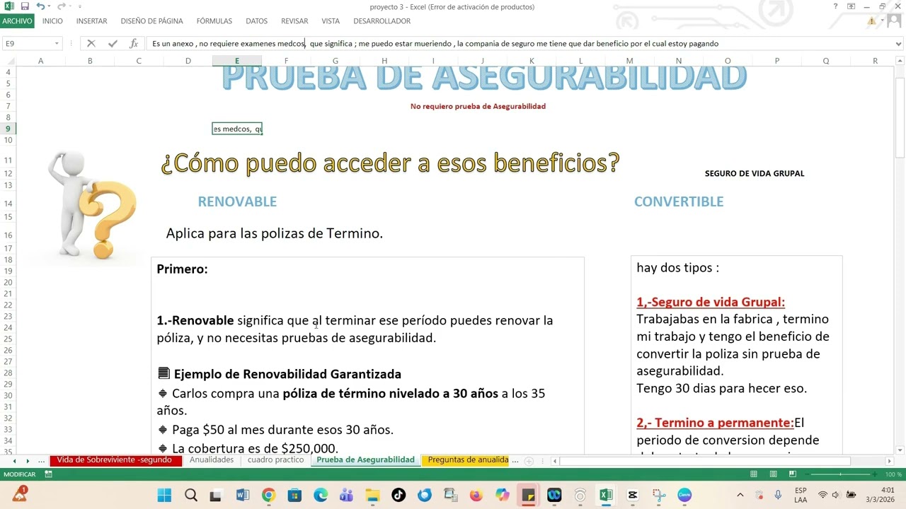 Prueba de Asegurabilidad
