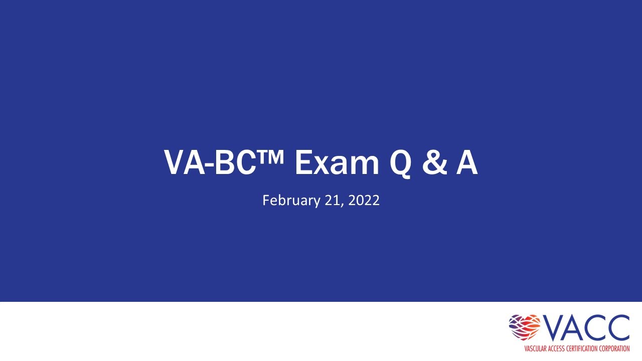 VACC Exam Q&A with Dr. J. Hudson Garrett Jr.