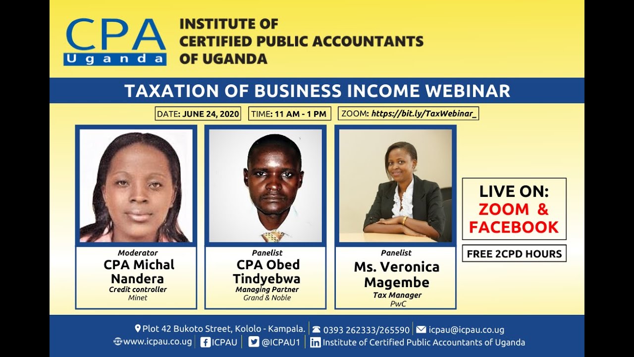 Taxation of Business Income webinar