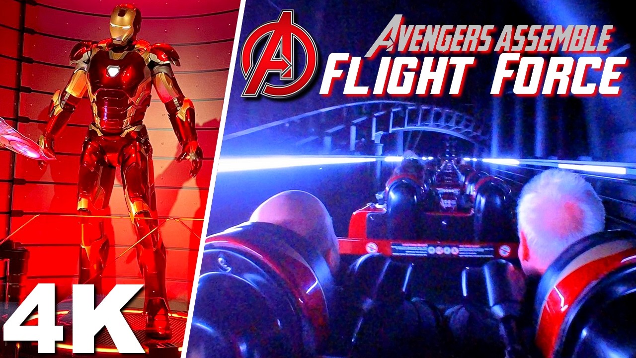 Avengers Assemble : Flight Force [On-Ride with Queue 4K POV] - Walt Disney Studios