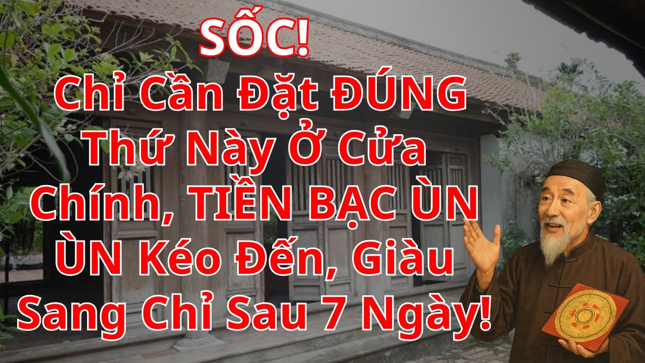 SỐC: Chỉ Cần Đặt ĐÚNG Thứ Này Ở Cửa Chính, TIỀN BẠC ÙN ÙN Kéo Đến, Giàu Sang Chỉ Sau 7 Ngày!