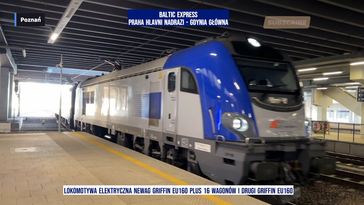 Najdłuższy pociąg IC BALTIC EXPRESS i IC 65103 NIEGOCIN Griffin EU160 16 wagonów i drugi Griffin