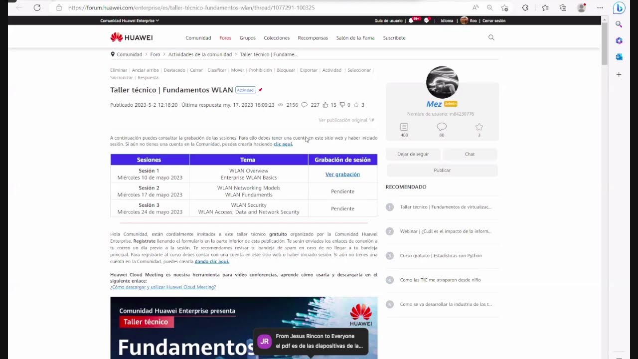 Taller técnico | Fundamentos WLAN Sesión 2