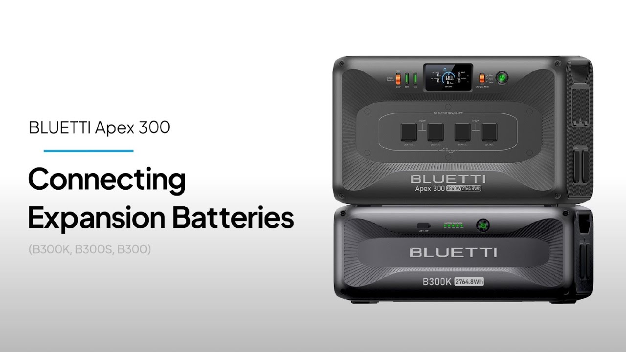 BLUETTI Apex 300: Connecting Expansion Batteries