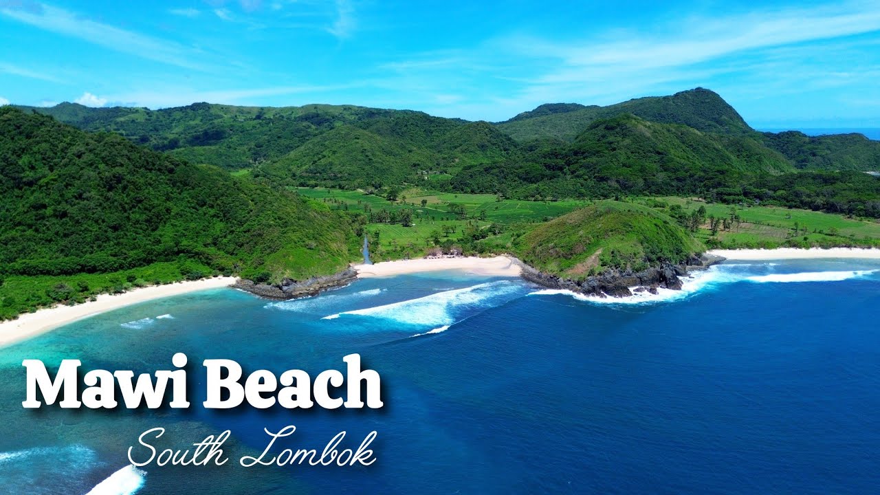 MAWI BEACH, STUNNING SOUTH COAST LOMBOK. #beach #drone #fly #lombok