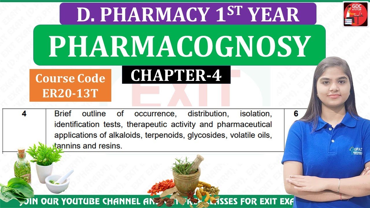Pharmacognosy| Chapter-4 | L-1  || D. Pharma 1st year| Alkaloids | #dpharma_internship