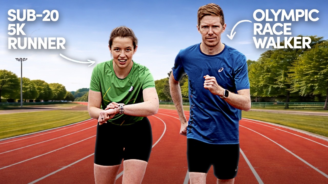 Road Runner Vs Race Walker. Head-to-Head Race!