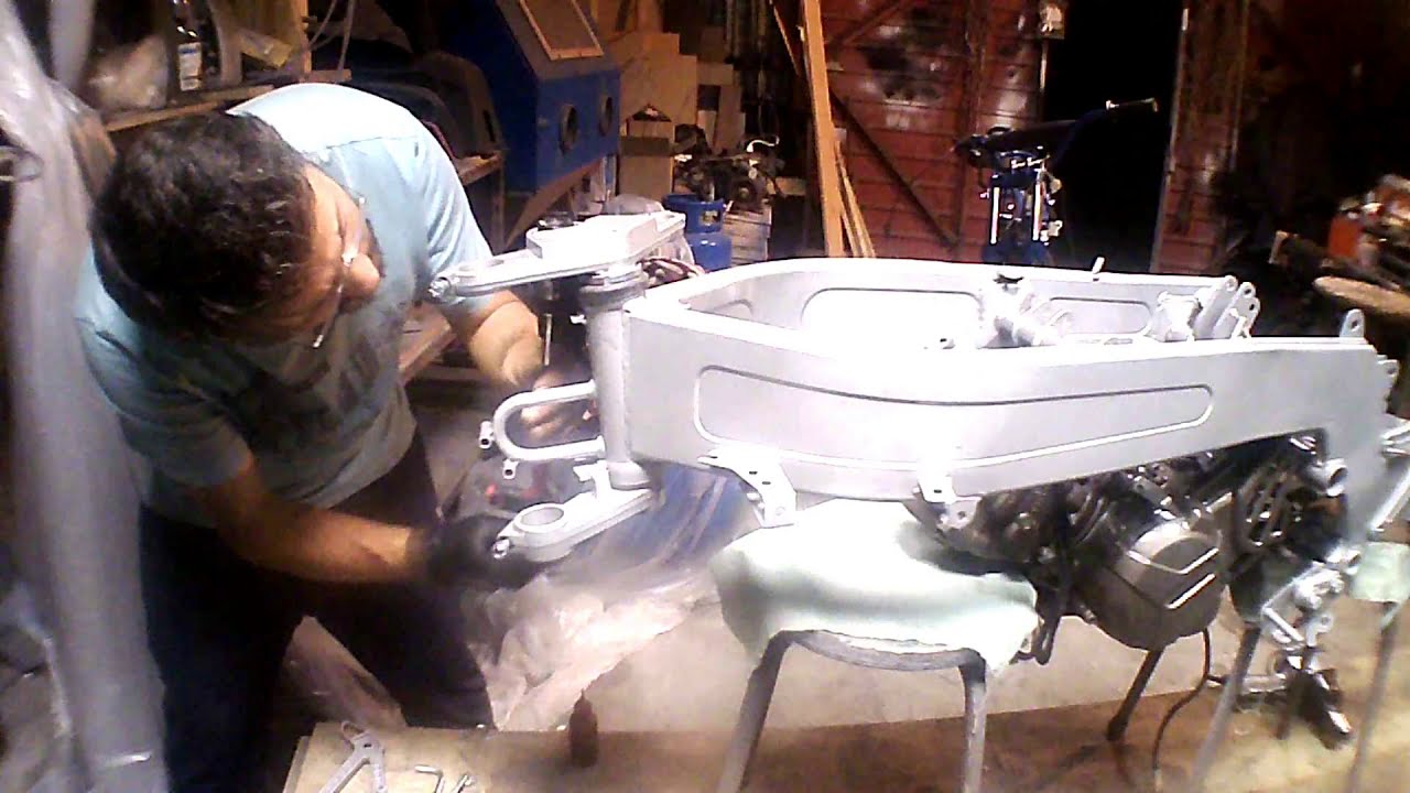 Gilera MX1 - Part #5 - Mounting frame, engine, steering and front suspension