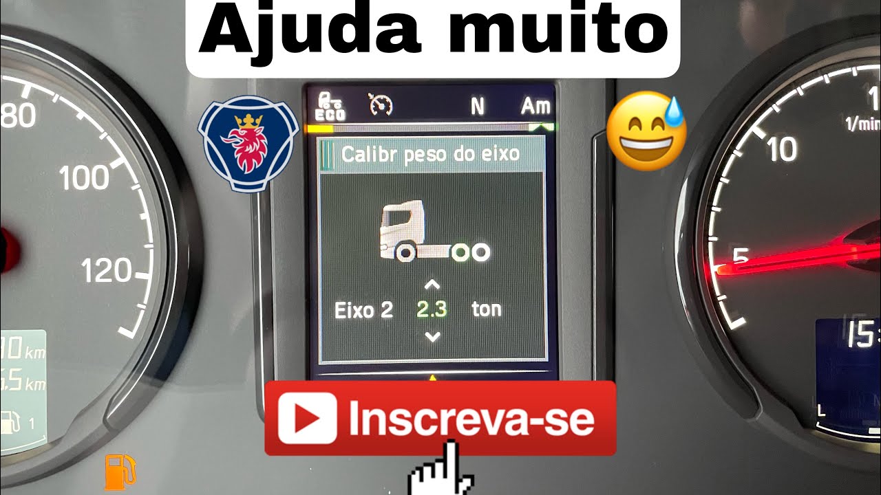 Calibragem de peso por eixo Scania