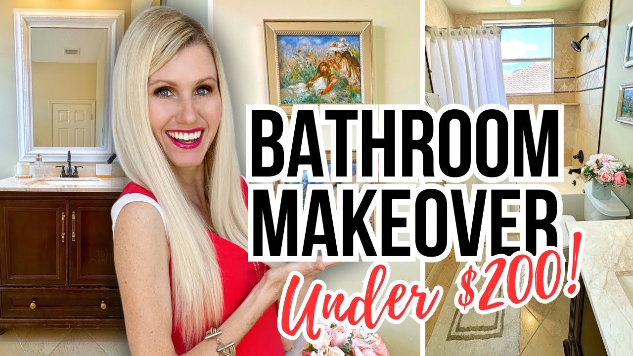 STUNNING *SMALL BATHROOM* MAKEOVER UNDER $200!