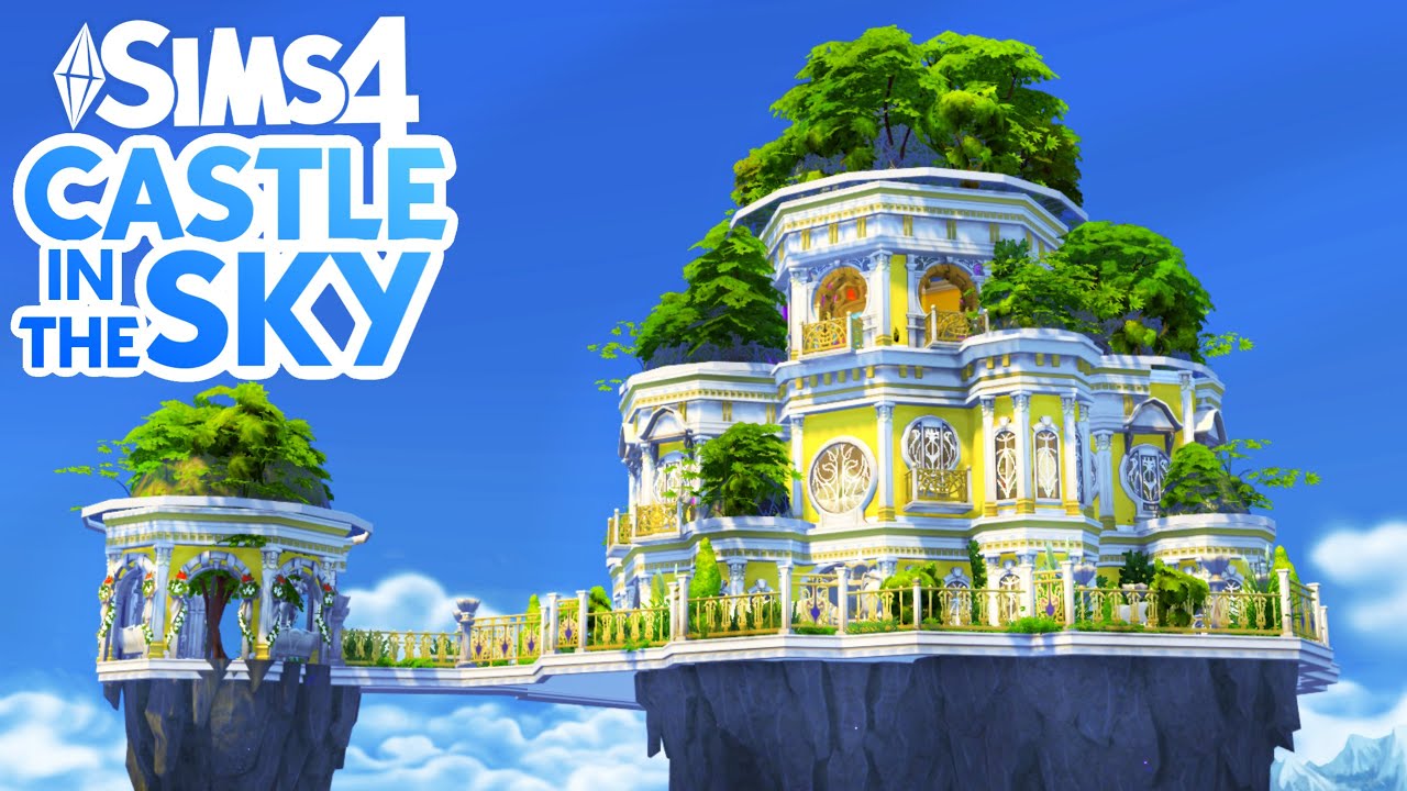 ВОЛШЕБНЫЙ ЗАМОК В НЕБЕ | Sims 4 Быстрая постройка