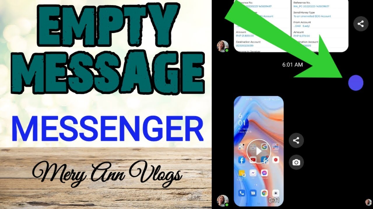 HOW TO SEND EMPTY MESSAGE IN MESSENGER