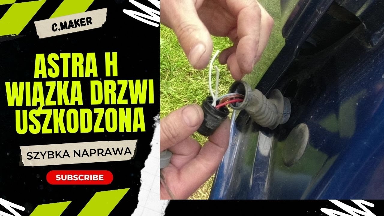 Astra H naprawa wiązki drzwi, nie działa centralny zamek,