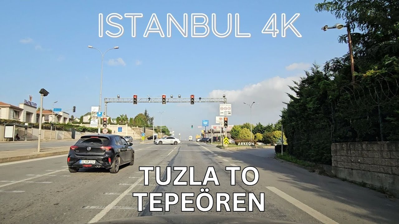 Istanbul 4K Drive from Tuzla to Tepe&ouml;ren - City Tour Sightseeing Video