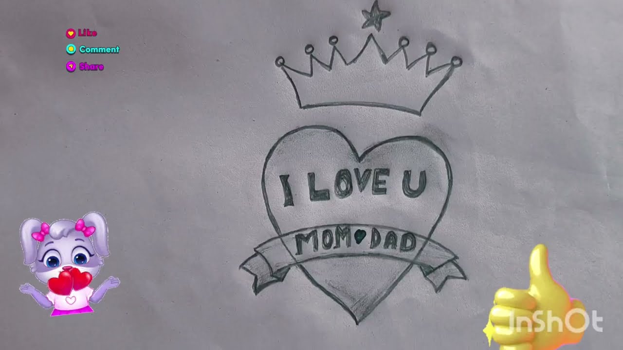 Mom Dad Drawing Easy👸💗🤴 / Mom Dad Drawing Easy Step by Step💖🎀 / Pencil Drawing / How to Draw Mom Dad
