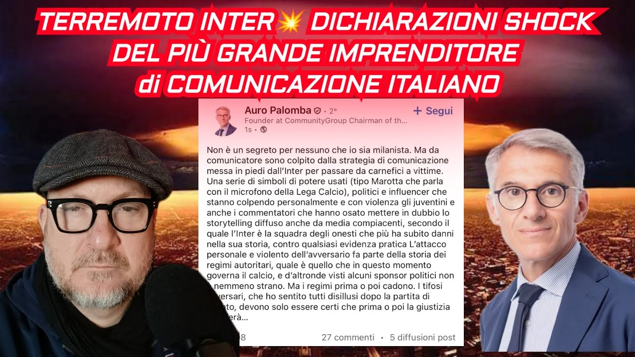 🚨 TERREMOTO INTER💥 DICHIARAZIONI SHOCK DEL PI&Ugrave; GRANDE IMPRENDITORE di COMUNICAZIONE ITALIANO‼️