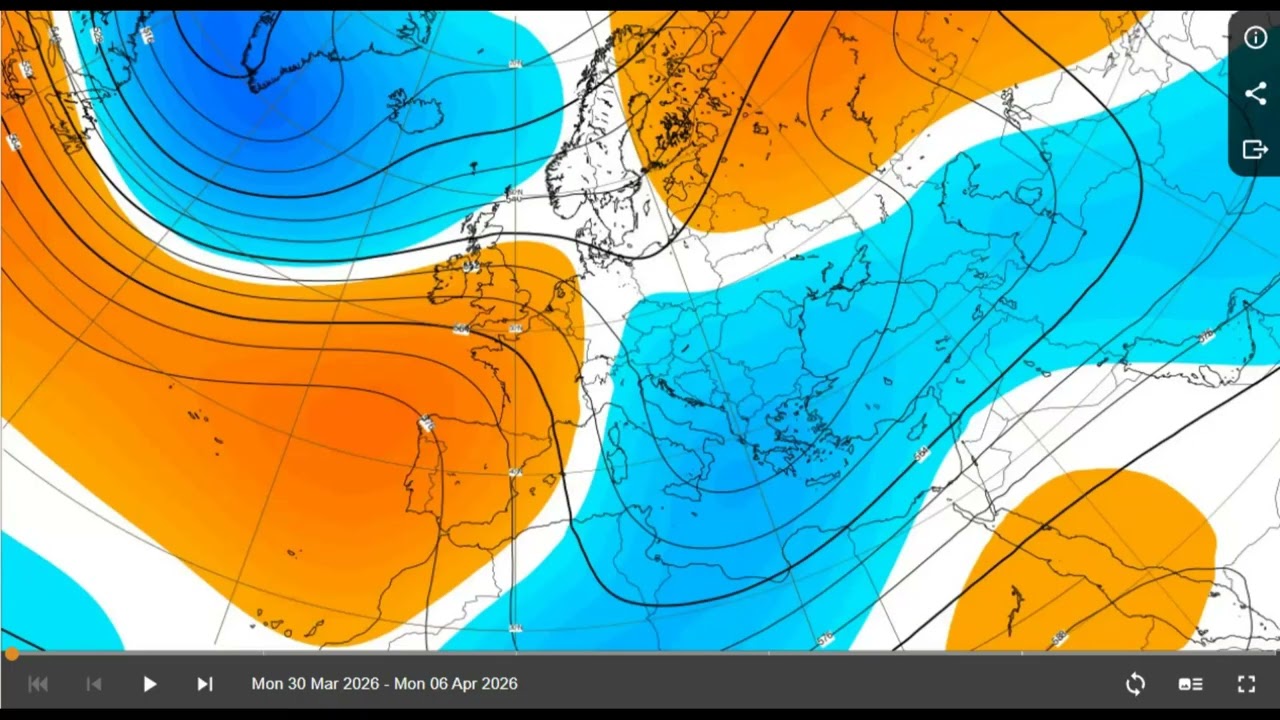 METEO a lungo termine: la circolazione fino alla settimana di Pasqua 2026