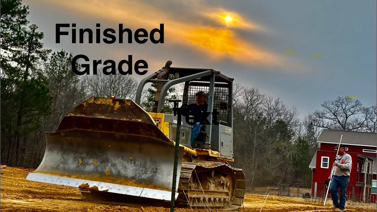 Finished grade on pad & rough grade at neighbors #takeuchi  #komatsu 