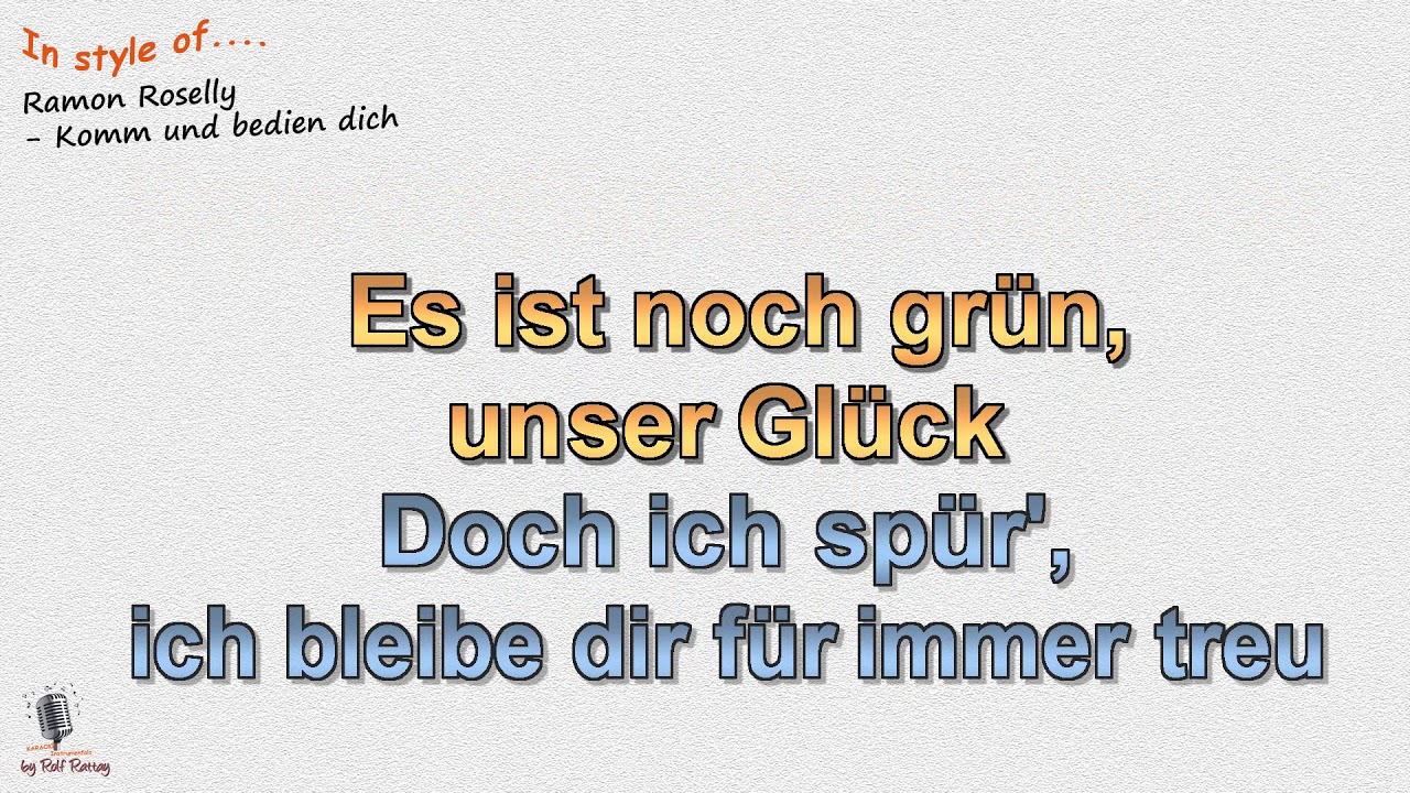 Ramon Roselly - Komm und bedien dich - Instrumental and Karaoke