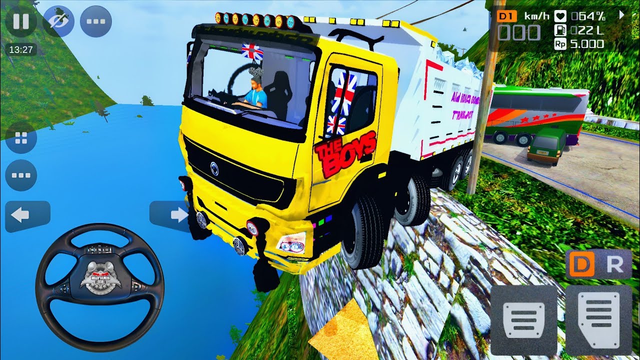 🗾 Bharat Benz Big Dumper Truck Transport 💥| Danger ⚡Solan Hills Map Drives✅ BUSSID 