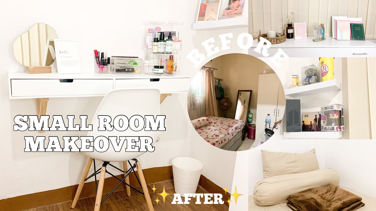 EXTREME SMALL ROOM MAKEOVER Minimalist + Cozy || INDONESIA
