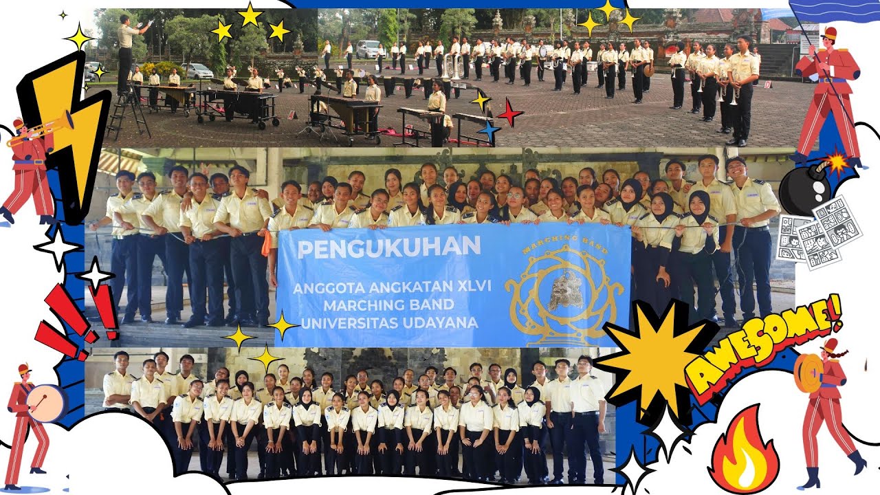 Penampilan Anggota Angkatan 46 Marching Band Universitas Udayana