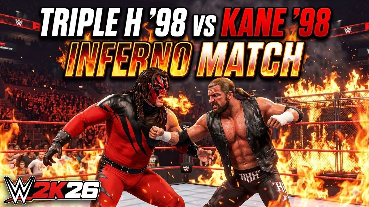 HHH 98’ vs KANE 98’ Inferno match in WWE2K26🔥🔥