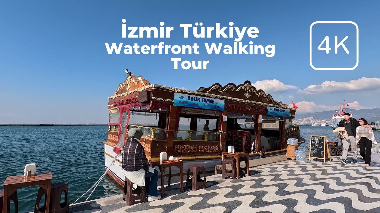 A Walk along the waterfront in İzmir Türkiye ASMR